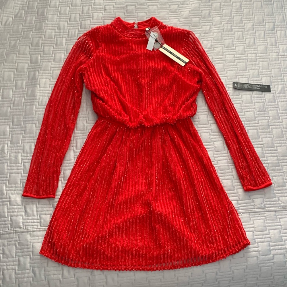 Topshop red sequin dress